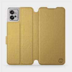 Mobiwear Flip pouzdro na mobil Motorola Moto G32 - C_GOS Gold&Gray