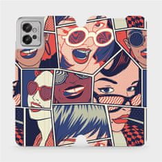 Mobiwear Flip pouzdro na mobil Motorola Moto G32 - VP18P Komiks