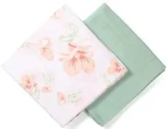 BabyOno Plenky mušelínové Bamboo Tropic Flower 2 ks 120x120 cm