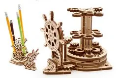 UGEARS Wheel-Organizer pro pera a tužky - dřevěné 3D puzzle - 51 dílků