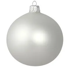 Decor By Glassor Vánoční koule bílá matná (Velikost: 6)