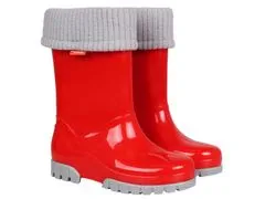 sarcia.eu Červené, zateplené dívčí boty do deště od Demar 20-21 EU