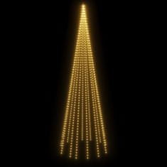 Greatstore Vánoční stromek na stožár 732 teple bílých LED diod 500 cm