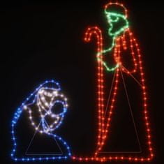 Vidaxl Vánoční figurky Marie a Josefa s 264 LED
