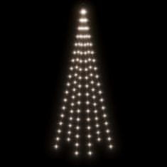 Vidaxl Vánoční stromek na stožár 108 studených bílých LED diod 180 cm