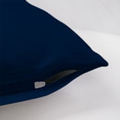 KZ Povlak na polštář z bavlněného saténu 40x40 v jedné barvě tmavě modré