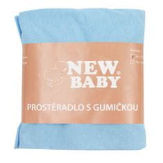 NEW BABY Jersey prostěradlo do postýlky 120x60 modré