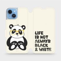 Mobiwear Flip pouzdro na mobil Apple iPhone 14 - M041S Panda - life is not