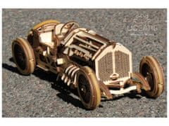 UGEARS U-9 Grand Prix Auto - dřevěný DIY mechanický model - 3D puzzle