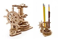 UGEARS Wheel-Organizer pro pera a tužky - dřevěné 3D puzzle - 51 dílků