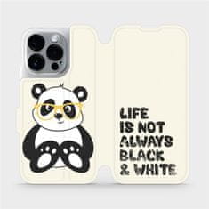 Mobiwear Flip pouzdro na mobil Apple iPhone 14 Pro - M041S Panda - life is not