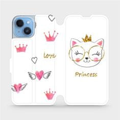 Mobiwear Flip pouzdro na mobil Apple iPhone 14 - MH03S Kočička princess