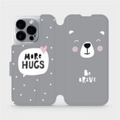 Mobiwear Flip pouzdro na mobil Apple iPhone 14 Pro - MH06P Be brave - more hugs