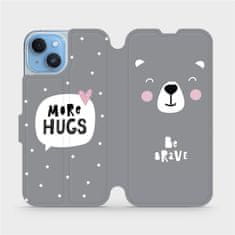 Mobiwear Flip pouzdro na mobil Apple iPhone 14 - MH06P Be brave - more hugs