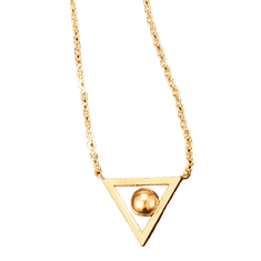 IZMAEL Náhrdelník Hollow Triangle-Zlatá KP21670