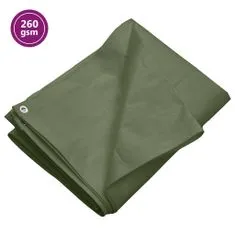 Greatstore Plachta 260 g/m² 3 x 3 m zelená HDPE