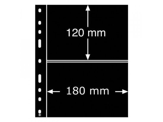 Leuchtturm Albové černé listy OPTIMA 2S, 2 kapsy, 180 x 120 mm - (K92004)