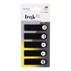 SMART-BY-LEVIATAN SAMOLEPÍCÍ ZÁLOŽKY PET FRESH 12X45mm 5X25listů ČERNÉ HLADIČE