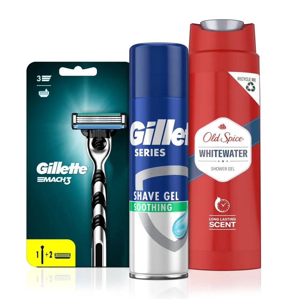 Gillette Dárková Sada Mach3 Start + Gillette Series Gel 200 ml + Old Spice Sprchový Gel 250 ml