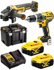 DeWalt Příklepový šroubovák DCK280P2T + bruska 2x5Ah