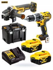 DeWalt Příklepový šroubovák DCK280P2T + bruska 2x5Ah