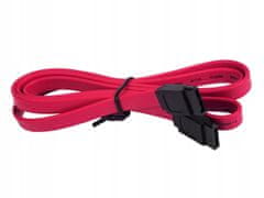 Gembird Plochý kabel Sata II III 1m červená/černá
