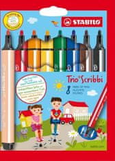 Stabilo  Trio Scribbi sada 8 fixů