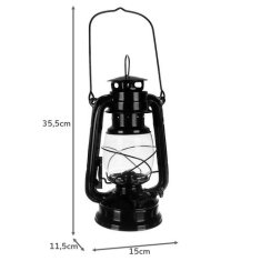 Iso Trade 20683 Petrolejová lampa 24 cm černá