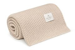 My Memi Přikrývka ze 100% vlny Merino Warm Beige - Premium