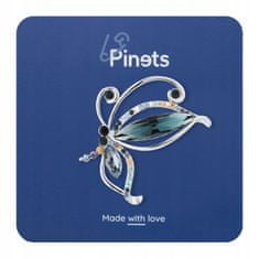Pinets® Brož stříbrný motýlek pozlacený 14karátovým zlatem