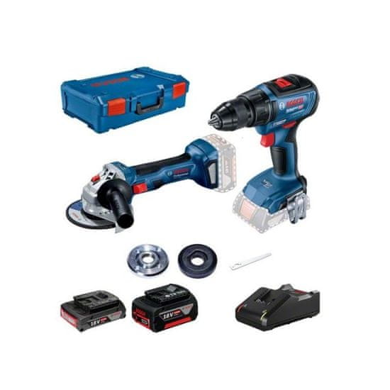 BOSCH Professional 0615990M47 GWS 180LI+GSR 18V-50 aku sada 2xGBA+GAL+XL-boxx