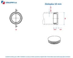 záslepky.cz Záslepka 10 mm kulatá černá erodovaná - 1 kus