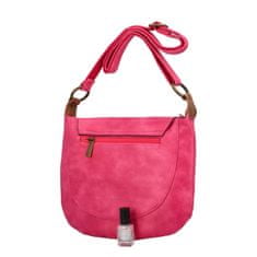 Paolo Bags Stylová koženková crossbody Bernee, fushia