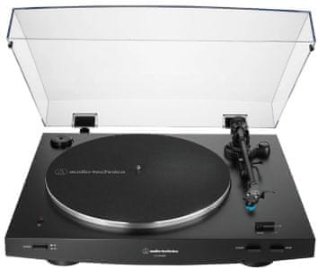 Gramofon audiotechnica atlp3xbt Bluetooth technologie plně automatický dvě rychlosti přehrávání desek analogový výstup protiprachový kryt