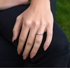 Beneto Okouzlující stříbrný prsten se zirkony AGG310 (Obvod 58 mm)