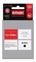 ActiveJet Inkoust ACC-551BN, alternativa Canon CLI-551BK, 15ml černý