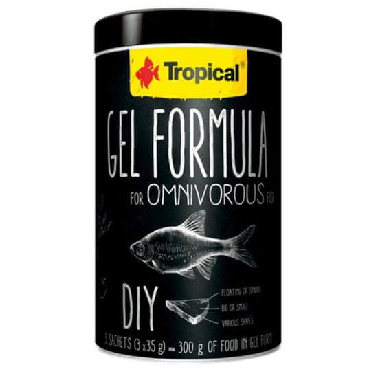 TROPICAL Krmivo pro akvarijní ryby Gel Formula for Omnivorous Fish 1000ml (3x35g)