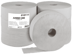 Primasoft  Jumbo toaletní papír 280 mm, 1 vrstva, recykl, návin 265 m - 6 ks