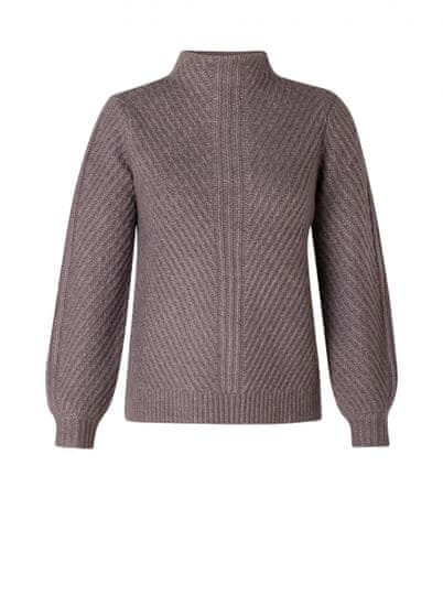 YEST fialkový hrubě pletený svetr do stojáčku Velikost: 38