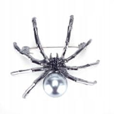 Pinets® Brož stříbrný pavouk s kubickou zirkonií