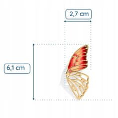 Pinets® Brož motýlí křídlo pozlacené 24karátovým zlatem