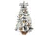 Ozdobený umělý vánoční stromeček POLÁRNÍ ZLATÁ 60 cm s LED OSVĚTELNÍM V KVĚTINÁČI