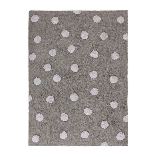 Lorena Canals Pro zvířata: Pratelný koberec Polka Dots Grey-White 120x160 cm