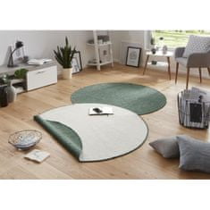 Hanse Home Kusový koberec Twin-Wendeteppiche 103095 grün creme kruh 140x140 (průměr) kruh cm