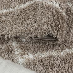 Ayyildiz Kusový koberec Alvor Shaggy 3401 beige kruh 200x200 (průměr) kruh cm