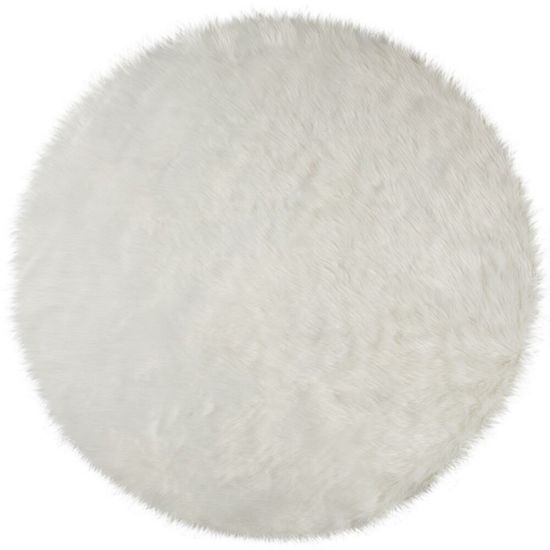 Flair Rugs Kusový koberec Faux Fur Sheepskin Ivory kruh 120x120 (průměr) kruh cm