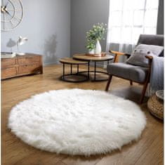 Flair Rugs Kusový koberec Faux Fur Sheepskin Ivory kruh 120x120 (průměr) kruh cm