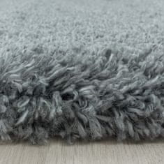 Ayyildiz Kusový koberec Fluffy Shaggy 3500 light grey kruh 80x80 (průměr) kruh cm