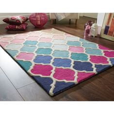 Flair Rugs Ručně všívaný kusový koberec Illusion Rosella Pink/Blue 120x170 cm