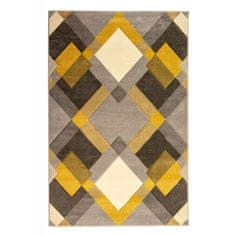 Flair Rugs Kusový koberec Hand Carved Nimbus Grey/Ochre 120x170 cm